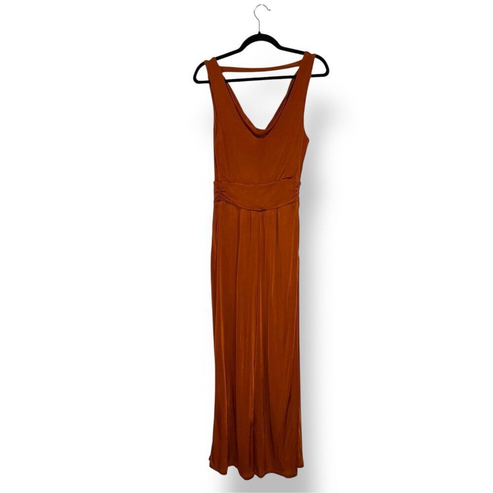 Maeve for Anthropologie Women’s XS Enchantment Jumpsuit Burnt Orange Wide Leg - Picture 5 of 8